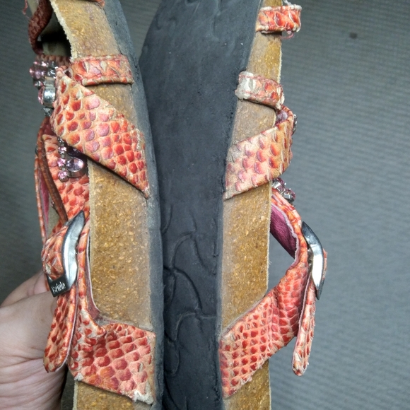 Birkenstock Betula snake print decorative jewelry Sz EU 41 / US 9.5 - Picture 3 of 8